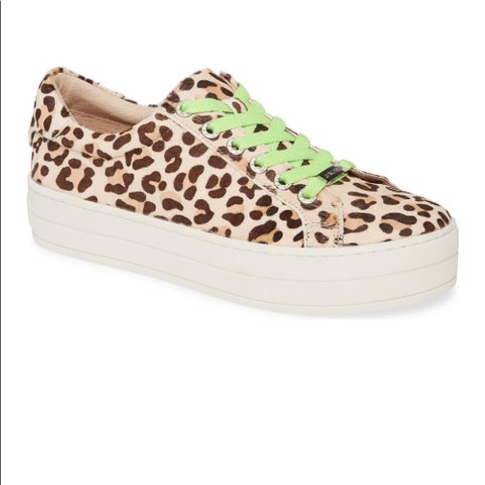 Jslide NYC NEON HIPPIE CALF SKIN WEDGE SNEAKERS SIZE 7New